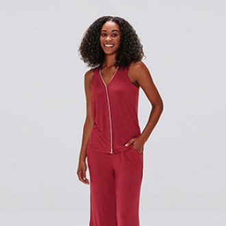 Cotidié Julie Scallop Sleeveless Sleep Shirt