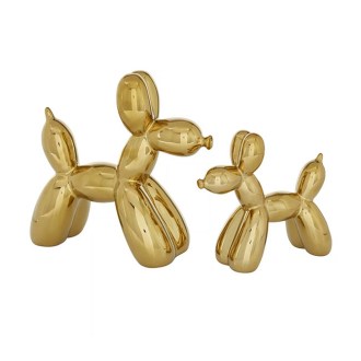 Olivia & May Set of 2 Ceramic Balloon Dog Sculptures