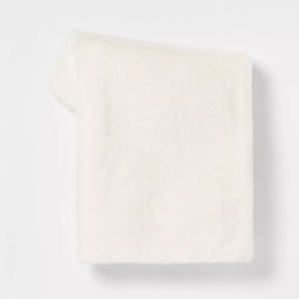 Threshold Faux Rabbit Fur Throw Blanket