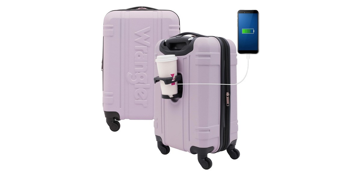 Wrangler Astral Hardside Luggage, Lilac, 20-Inch Carry-On Wrangler Astral Hardside Luggage, Lilac, 20-Inch Carry-On
