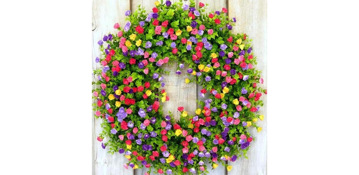 MAELSTROM Spring Summer Artificial Eucalyptus Wreath