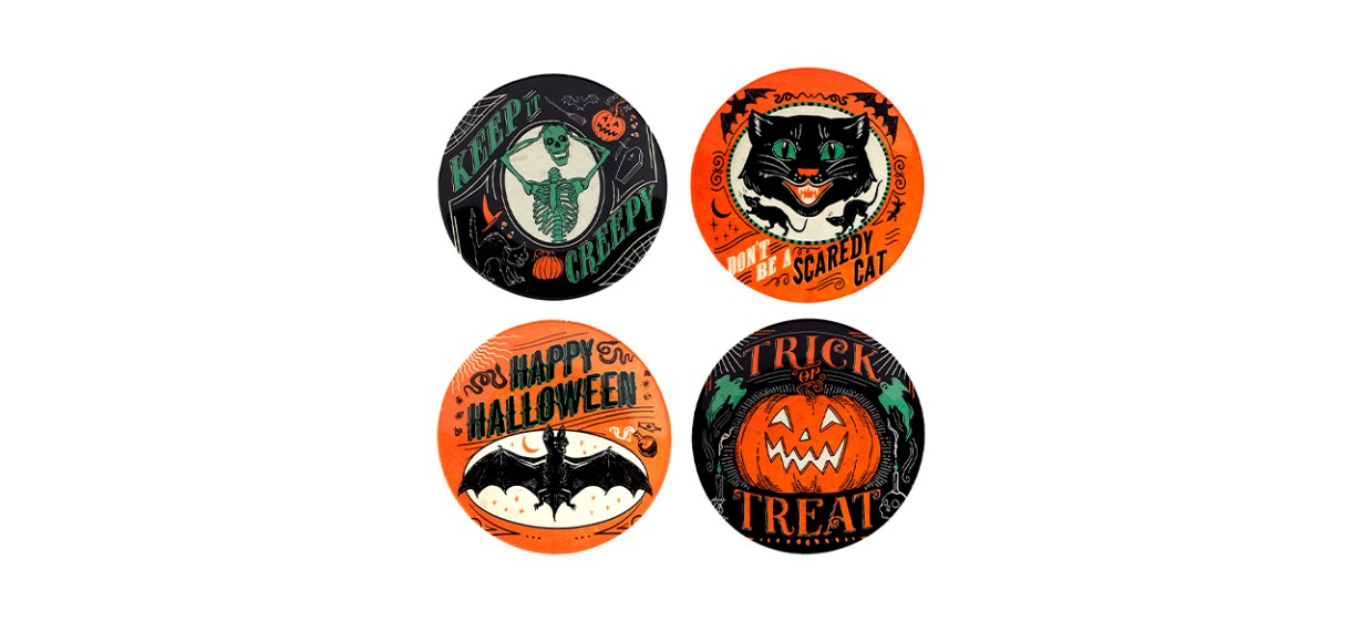 Best Certified International Scaredy Cat Lunch Plate Set Best Certified International Scaredy Cat Lunch Plate Set