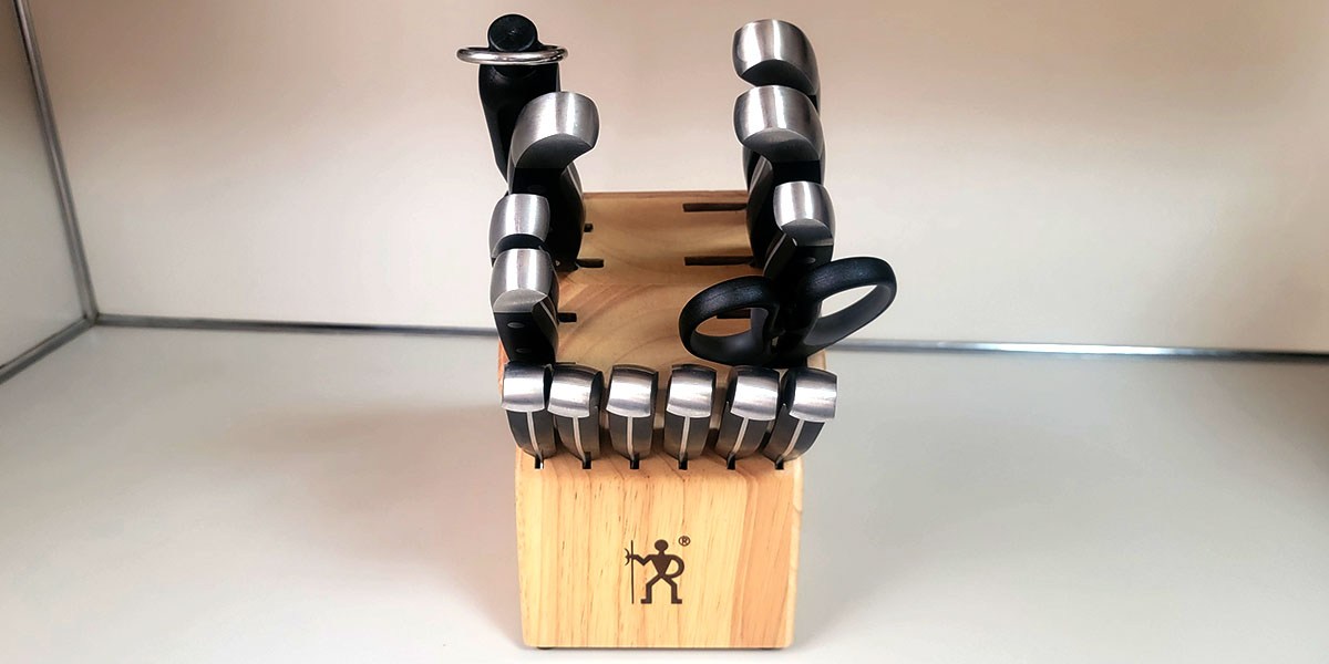 Henckels Premium Quality 15Piece Knife Set on kitchen counter