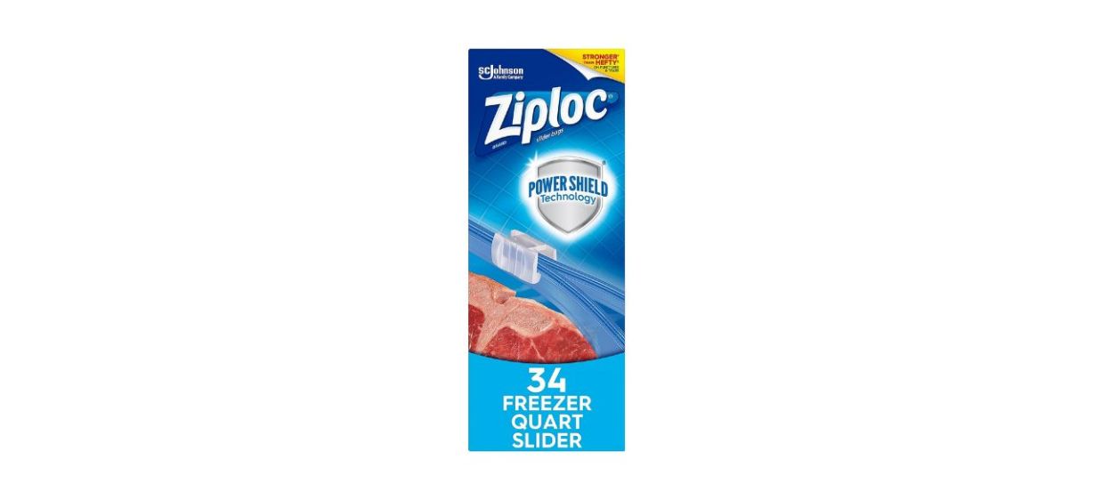 Ziploc Quart Food Storage Freezer Slider Bags