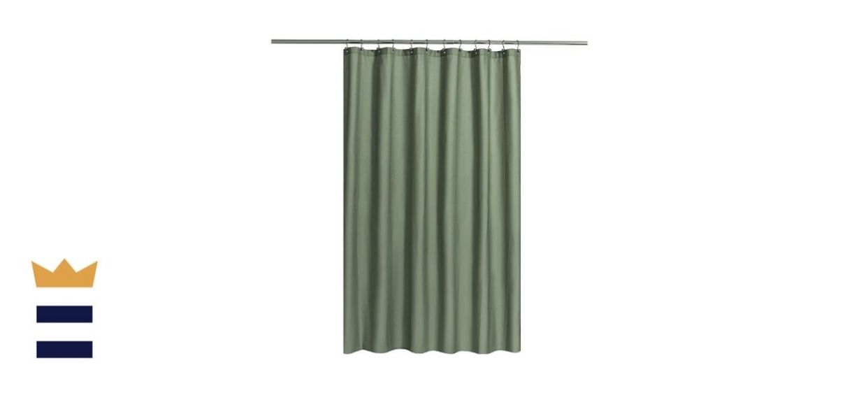 N&amp;Y HOME Fabric Shower Curtain or Liner with Magnets Sage Green