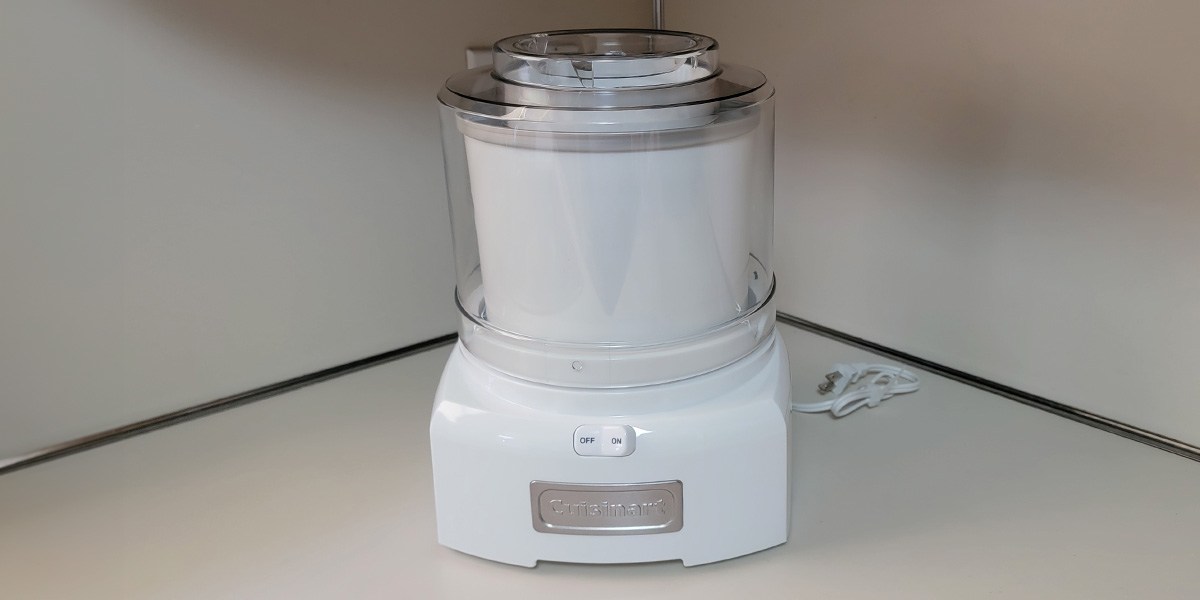 Cuisinart ICE021 Ice Cream, Frozen Yogurt and Sorbet Maker on counter