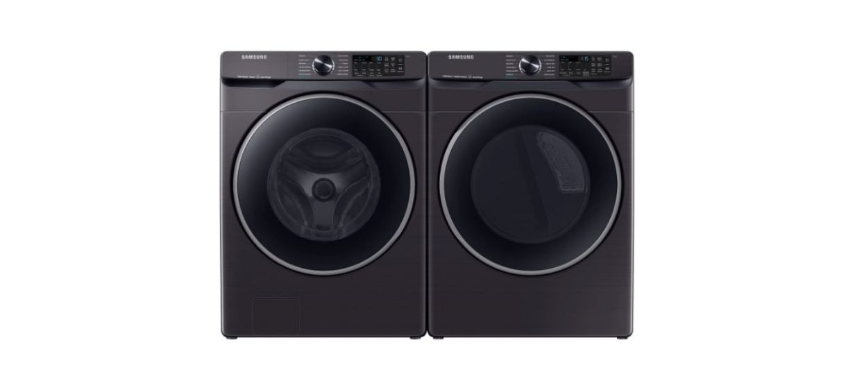 Samsung Smart Front Load Super Speed Wash Washer and Smart Steam Sanitize+ Electric Dryer