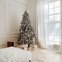 white artificial Christmas tree
