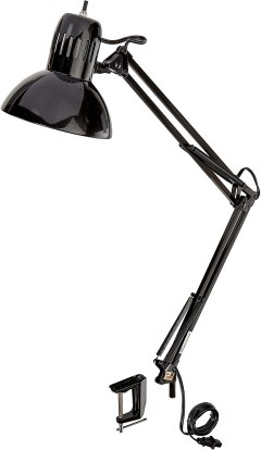 Globe Electric 56963 Metal Clamp Swing Arm Multi-Joint Desk Lamp