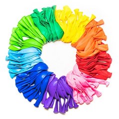Dusico Assorted Rainbow Party Balloons