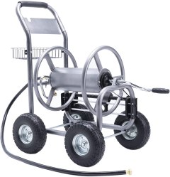 Giraffe Tools Four Wheel Metal Hose Reel