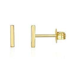 PAVOI Gold Plated Mini Bar Stud Earrings