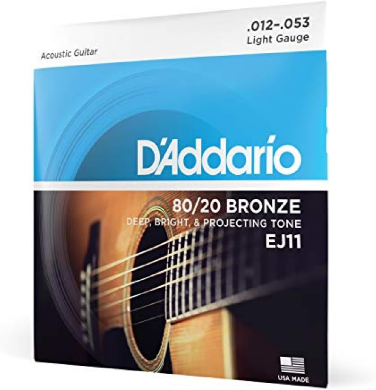D'Addario EJ11 80/20 Bronze Round Wound Acoustic Guitar Strings