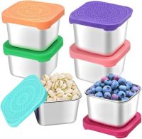 HTEVW 6-Pack Stainless Steel Snack Containers