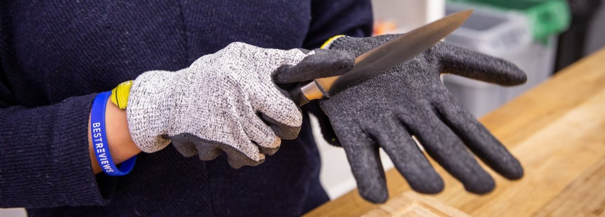 Anti-Cutting Gloves Wear-Resisting Labor Protection Anti-Scraping Anti-Knife  Anti-Fish Kitchen Gloves Gray XL 