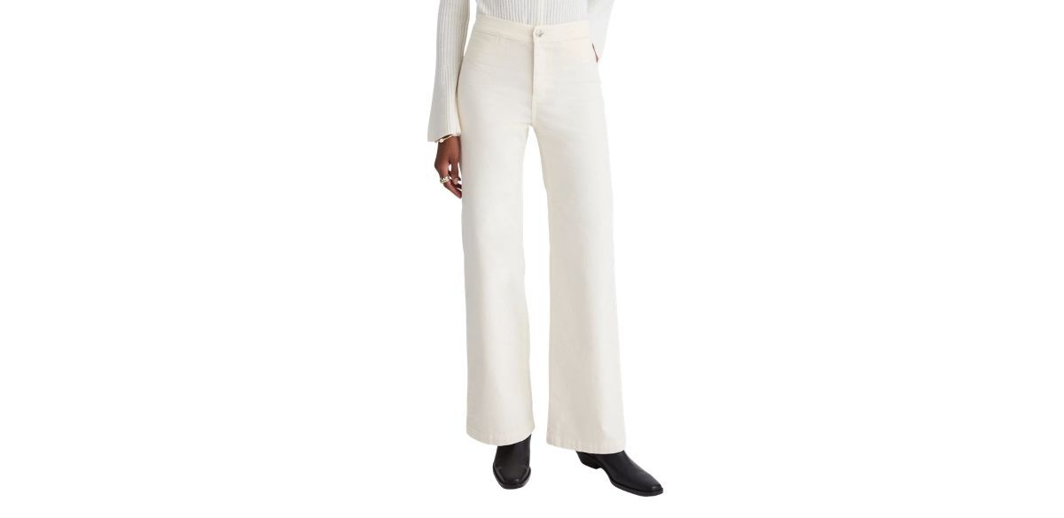 Wide-Leg Pants in Corduroy