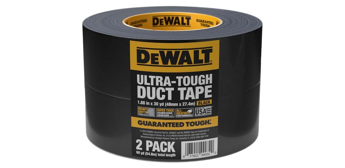 DEWALT Ultra Tough Duct Tape, 2 Rolls