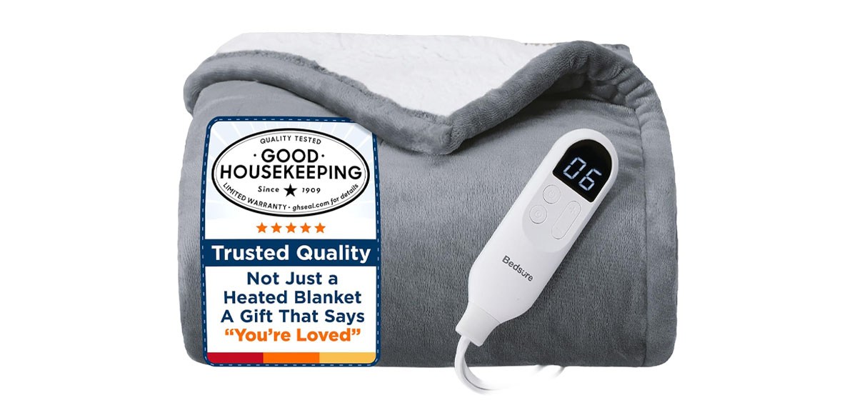 Bedsure Heated Blanket Throw Blanket