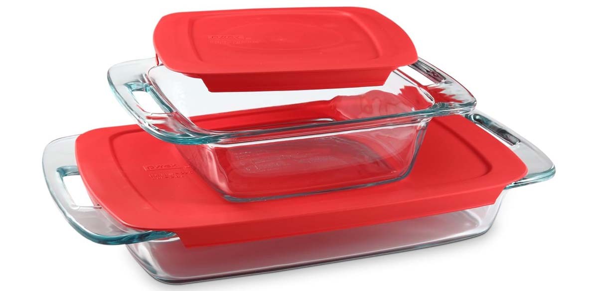 Pyrex 4-Piece Extra Large Glass Baking Dish Set