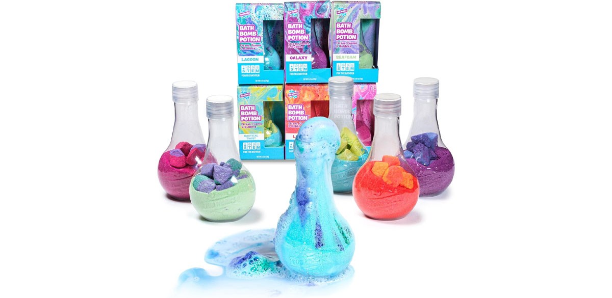 Tub Works Kids Bath Bomb Potion Bath Toy, Variety 6-Pack