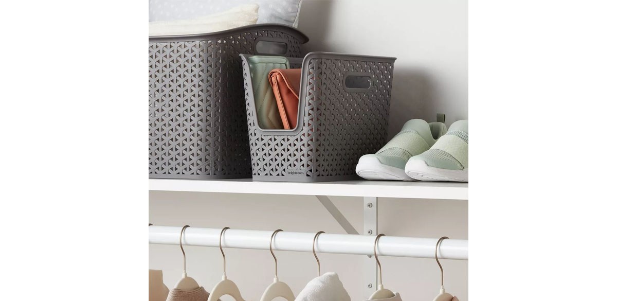 Y-Weave Narrow Easy Access Decorative Storage Basket
