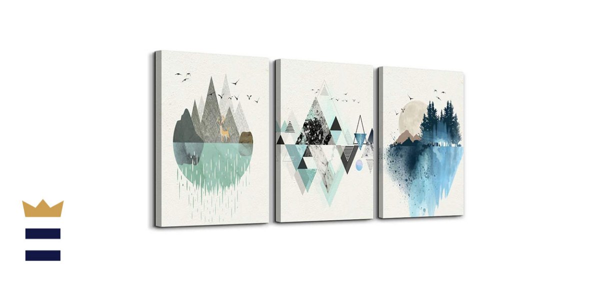 Abstract Mountain in Daytime Canvas Prints Wall Art Paintings