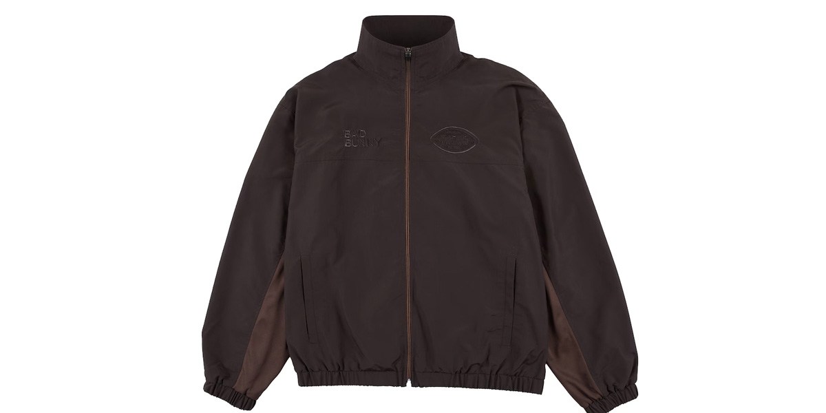 Bad Bunny x Super Tazón Brown Full-Zip Track Jacket