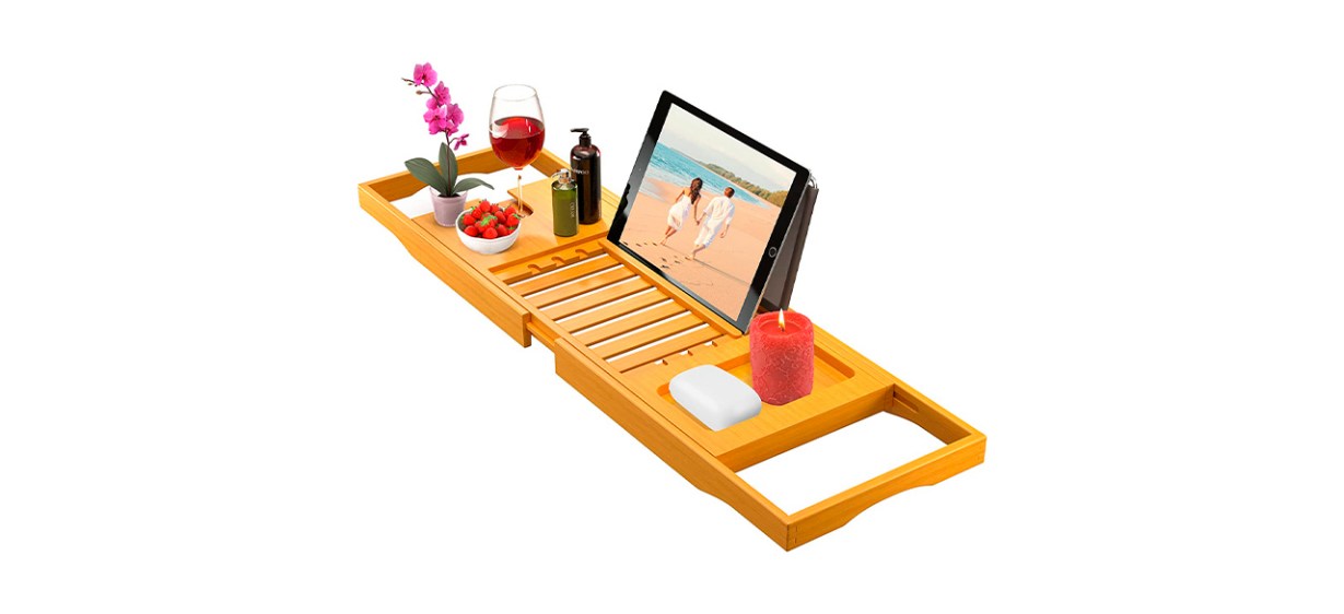 Best Bambusi Premium Bamboo Bathtub Tray