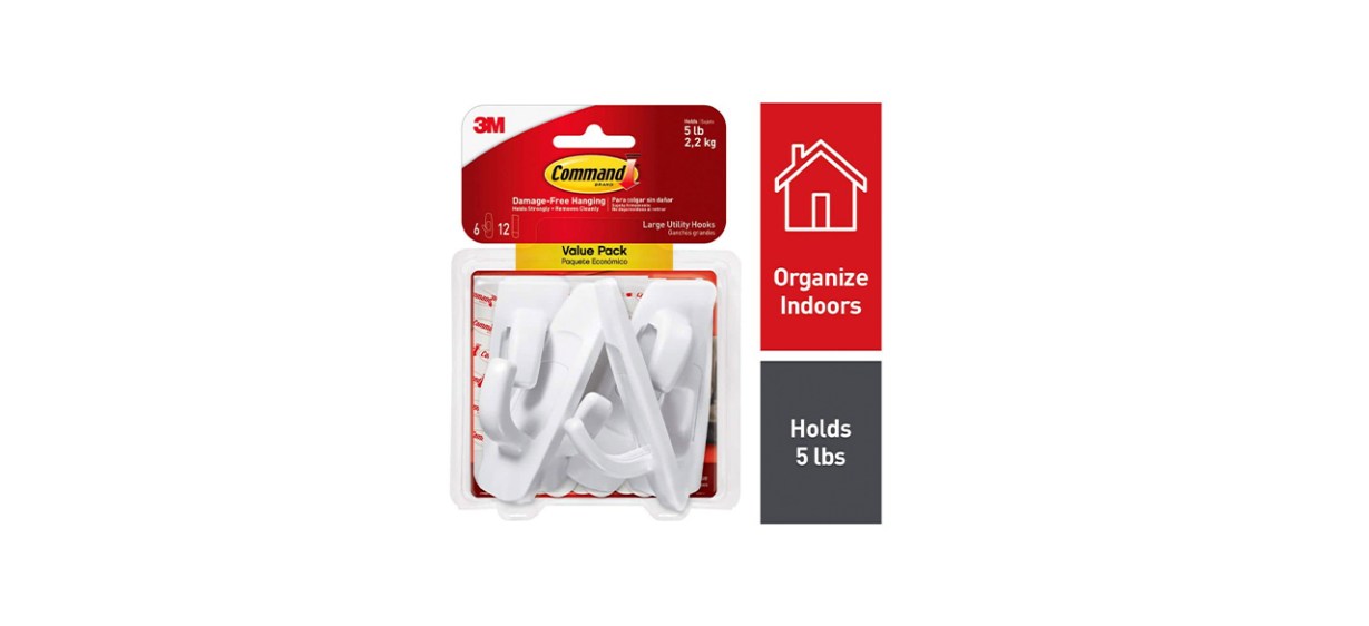 Best Command Large White Utility Hook Value Pack