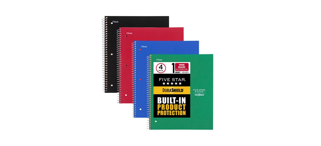 Best Five Star 4-Pack DuraShield Notebooks