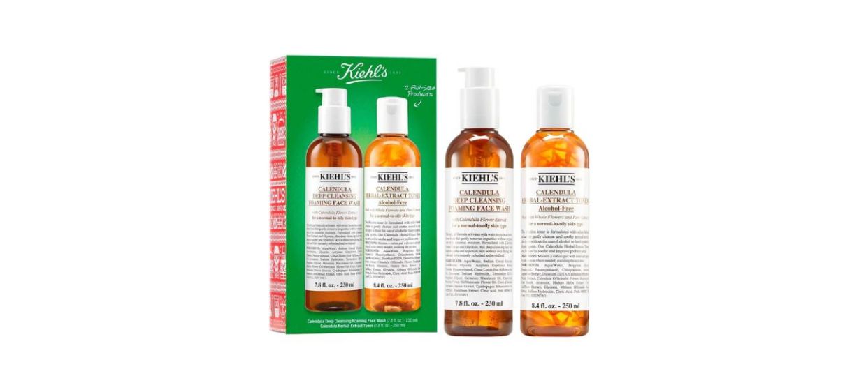 Best Kiehls Cleanse And Soothe Calendula Skincare Holiday Gift Set