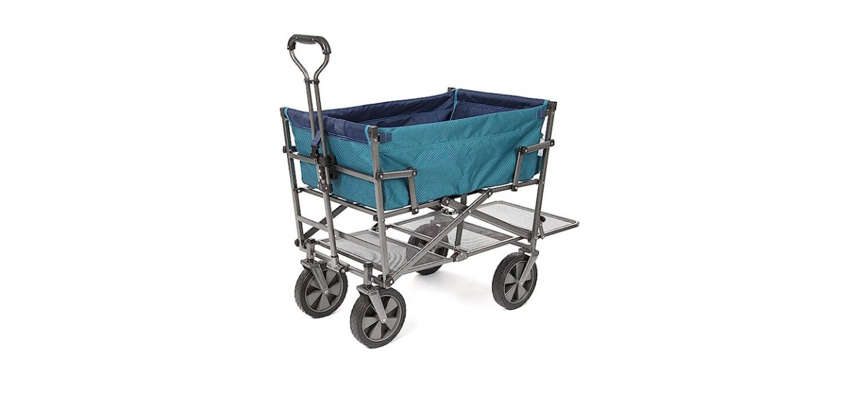 MacSports Double Decker Wagon in blue on white background