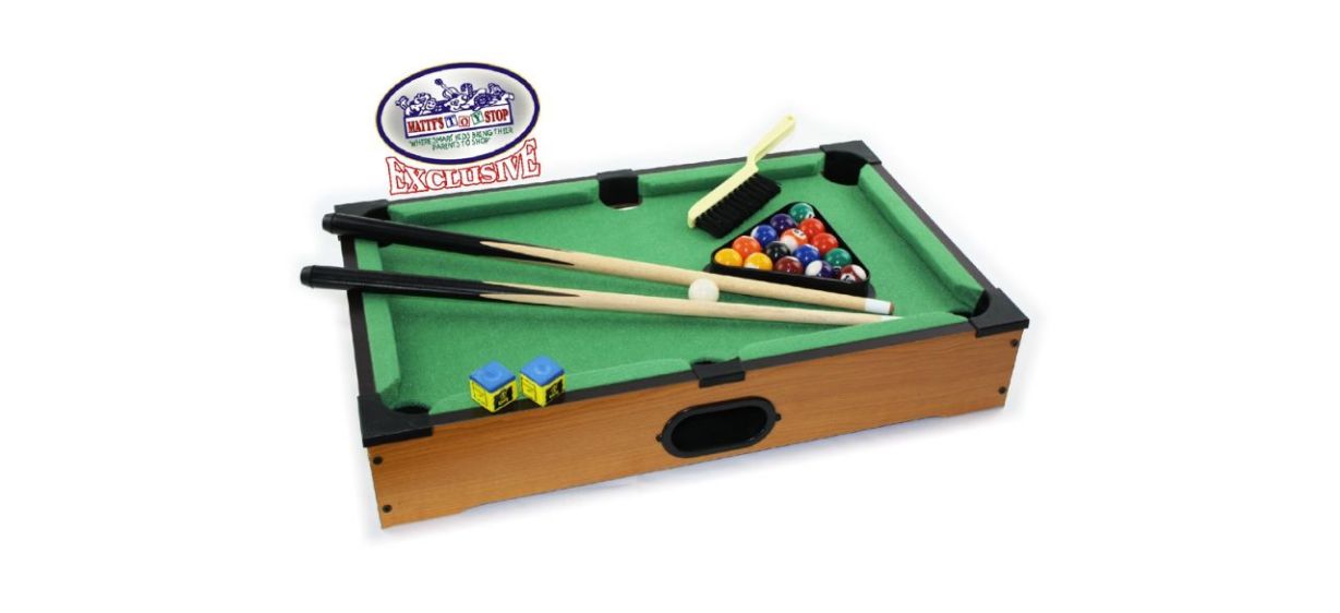 Best Matty’s Toy Stop Deluxe Wooden Mini Billiard Table
