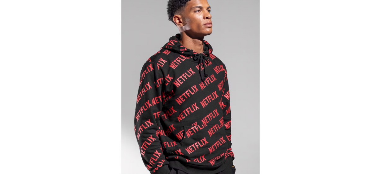 Netflix Black Print Hoodie