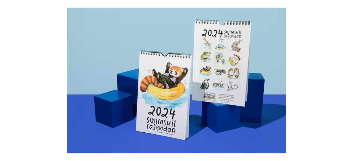 PaperWildernessShop 2024 Animal Swimsuit Calendar