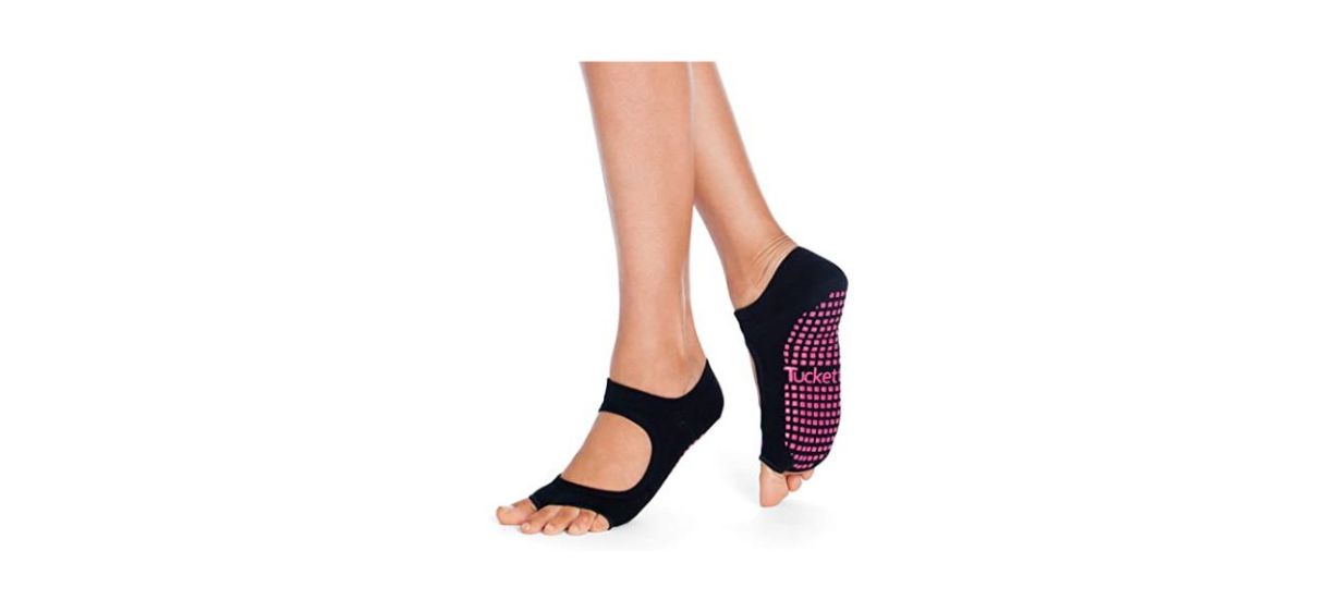  Tucketts Allegro Women Toeless Non-Slip Grip Socks - S