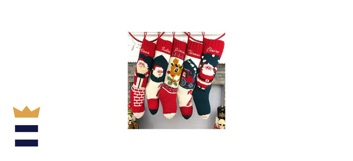 Camp Kitschy Knits Personalized Wool Knit Christmas Stocking