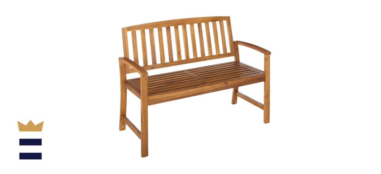 Acacia Bench, Teak Finish
