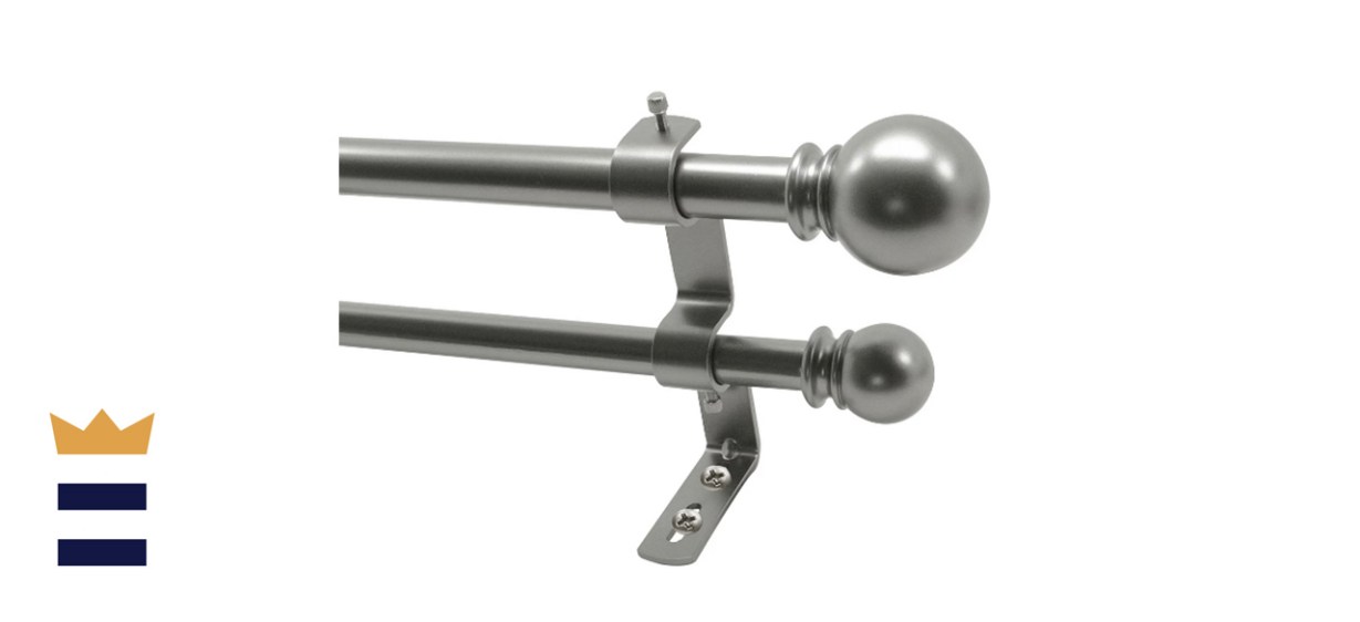 Decopolitan Ball Double Curtain Rod Set