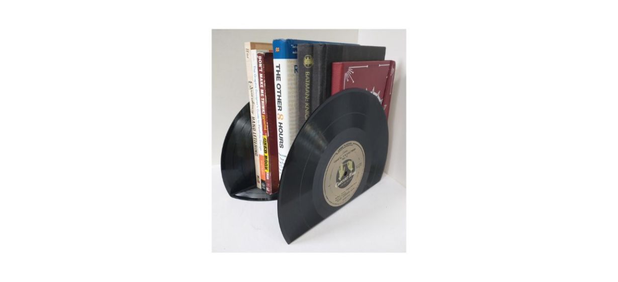 FunEclecticHome Vinyl Record Bookends