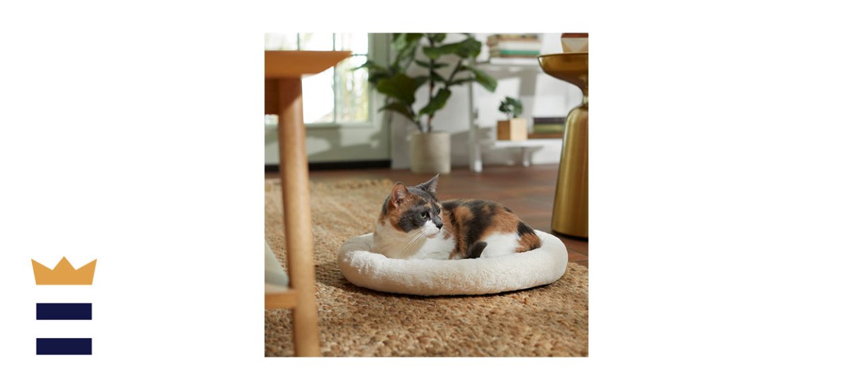 Frisco Self Warming Bolster Round Cat Bed