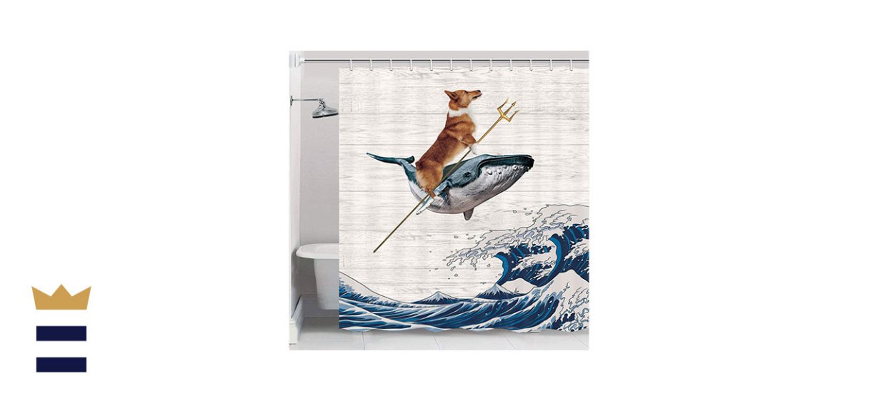 JAWO Funny Corgi Dog Shower Curtain