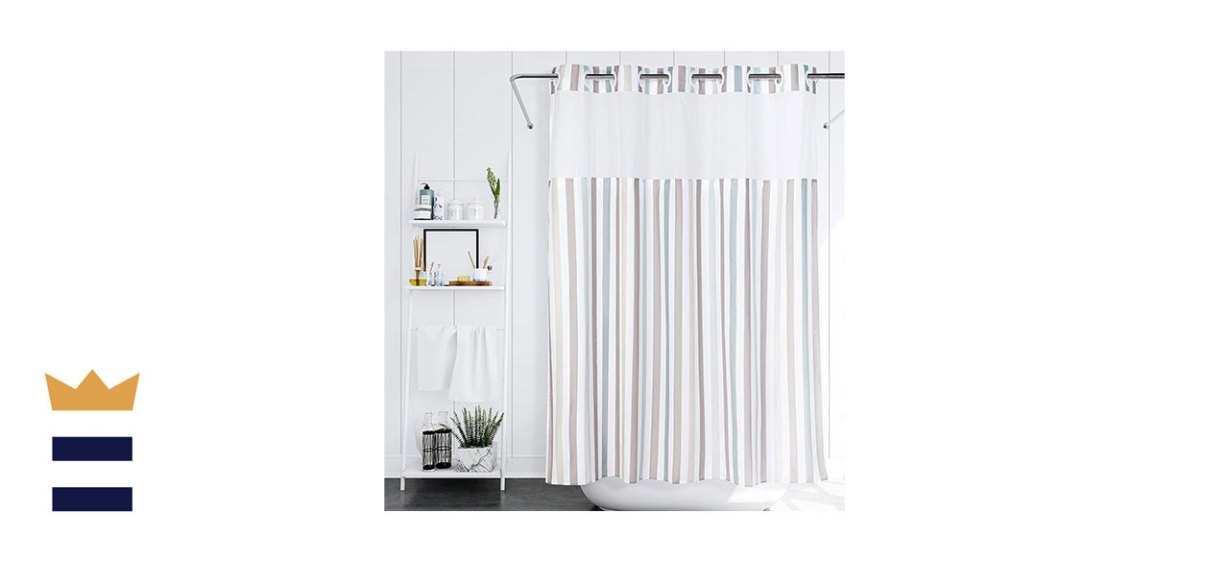 Lagute Hookless Nordic Stripe Shower Curtain