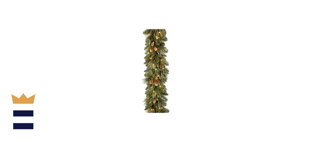 Pre-lit artificial Christmas garland