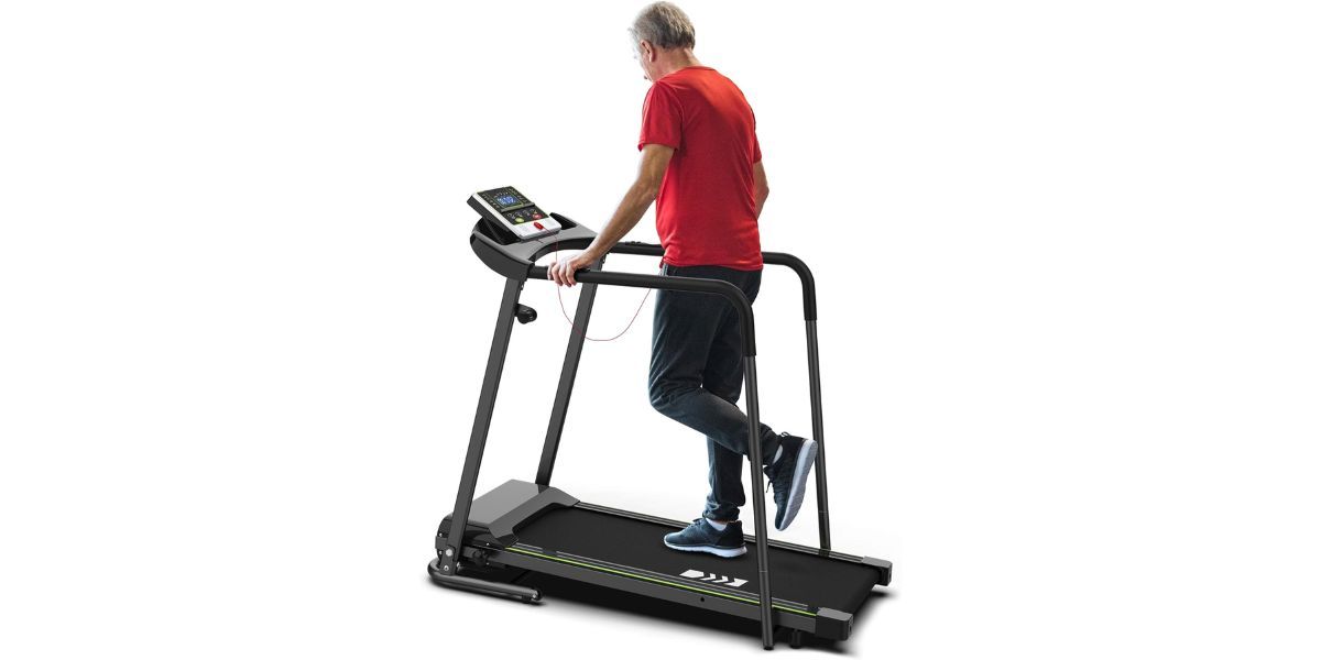 Redliro Walking Treadmill with Long Handrail