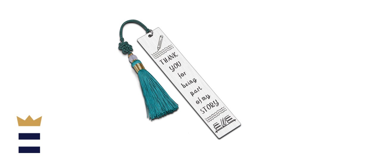 Teacher appreciation metal bookmark 