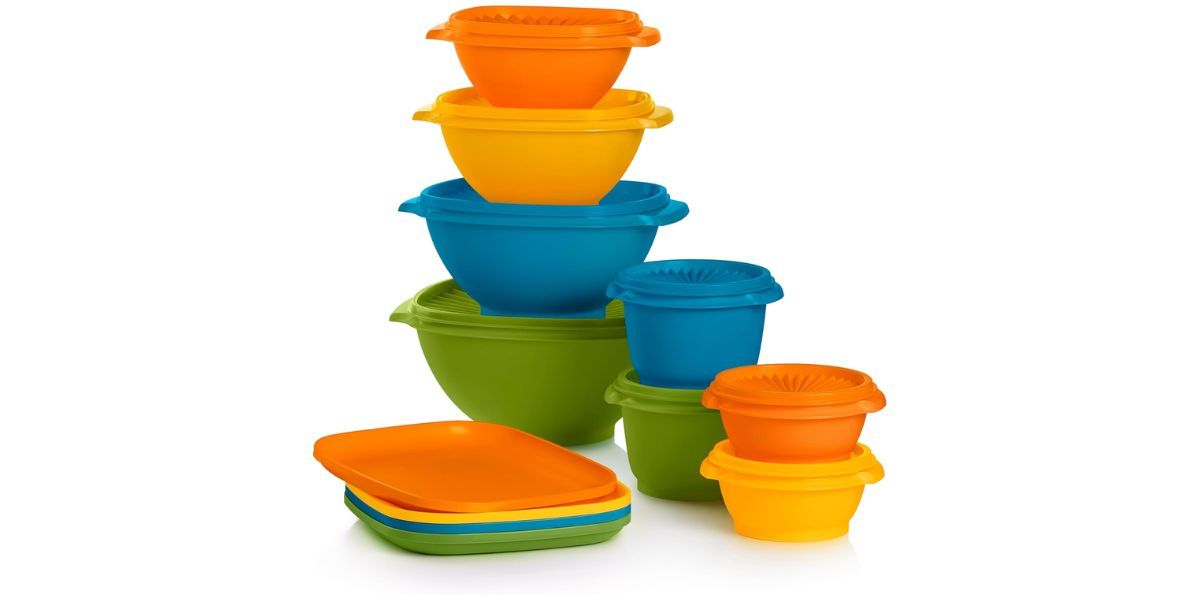 Tupperware Heritage Retro Collection 20 Piece Food Storage Container Set