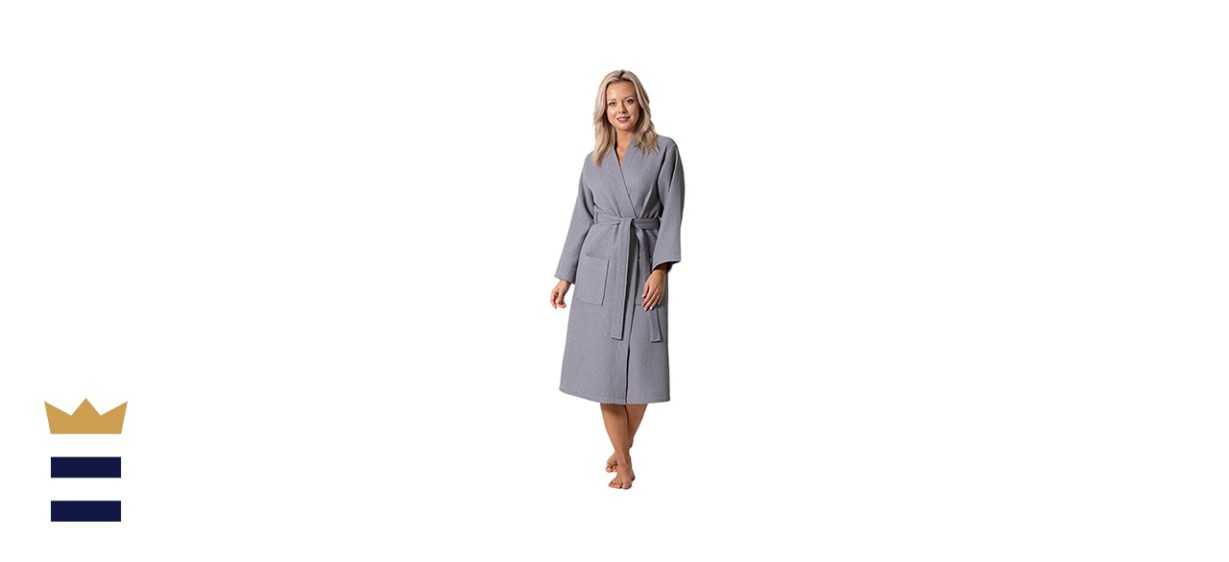Turkish Linen Waffle Spa Bathrobe for Women