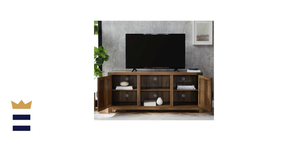 Walker Edison Furniture Company Rustic Oak Wood TV Stand