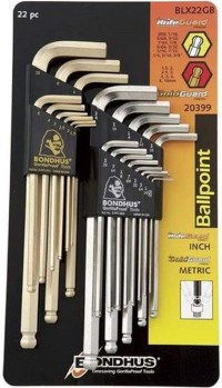 Bondhus Ball End L-Wrench Double Pack- 22 Pieces